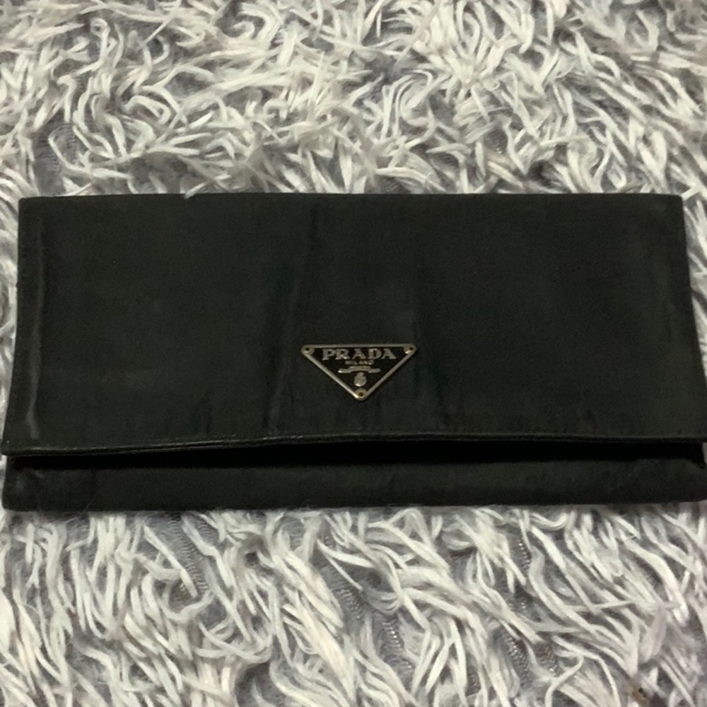 Prada Black nylon wallet